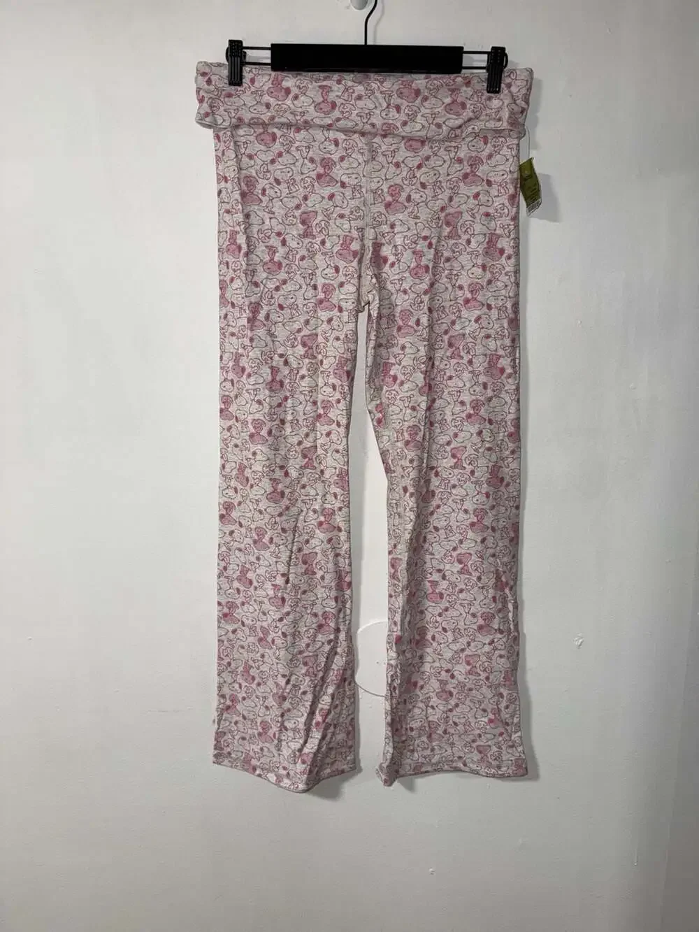 Peanuts Snoopy Pink All-Over Print Foldover Pajama Pants